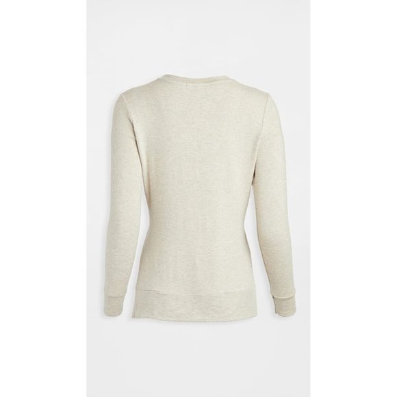Beyond Yoga Just Chillin LS Pullover Oatmeal Heather Beige - Picture 3 of 7